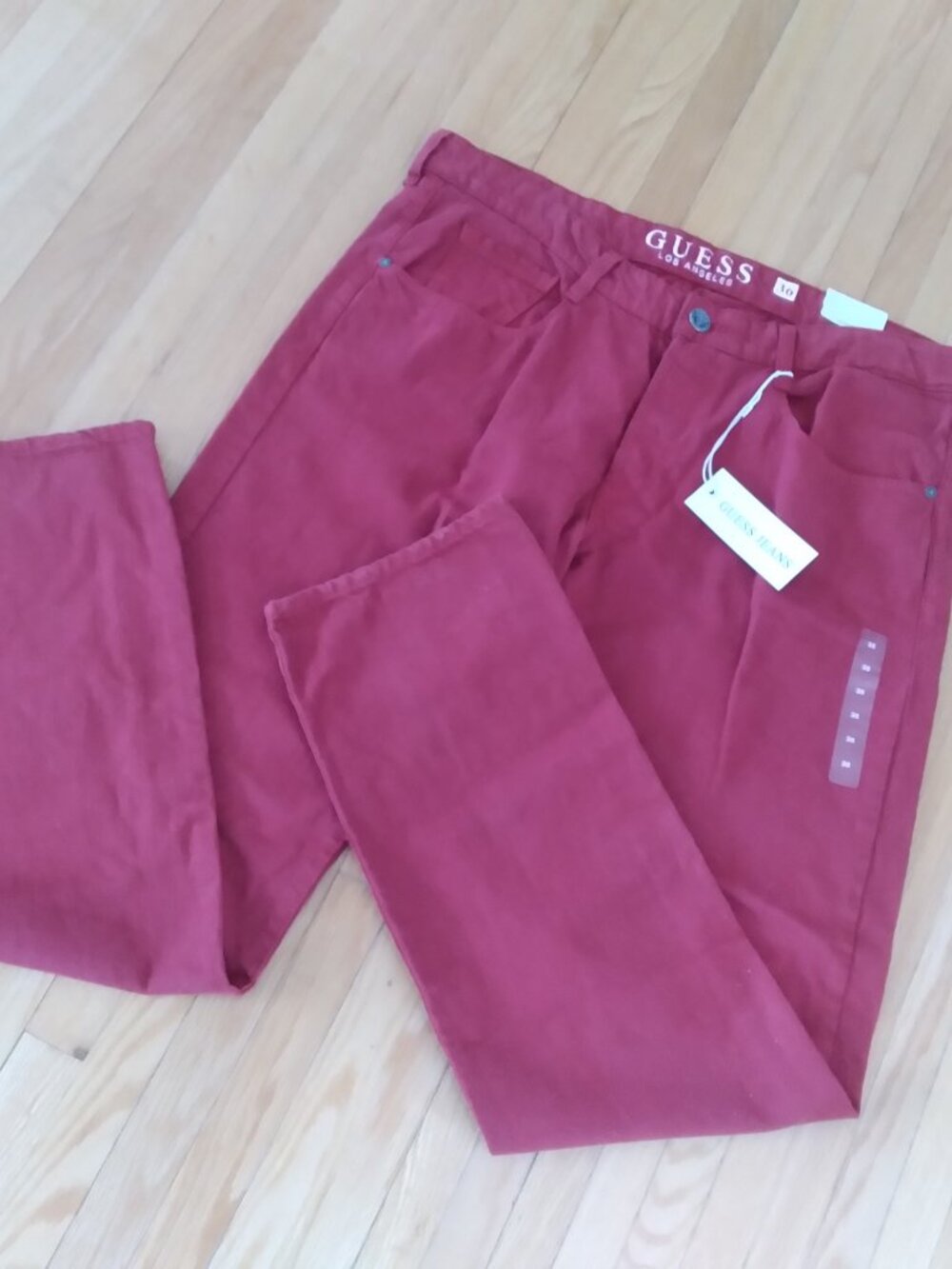 Guess Red Jeans, Cotton, Size - 36